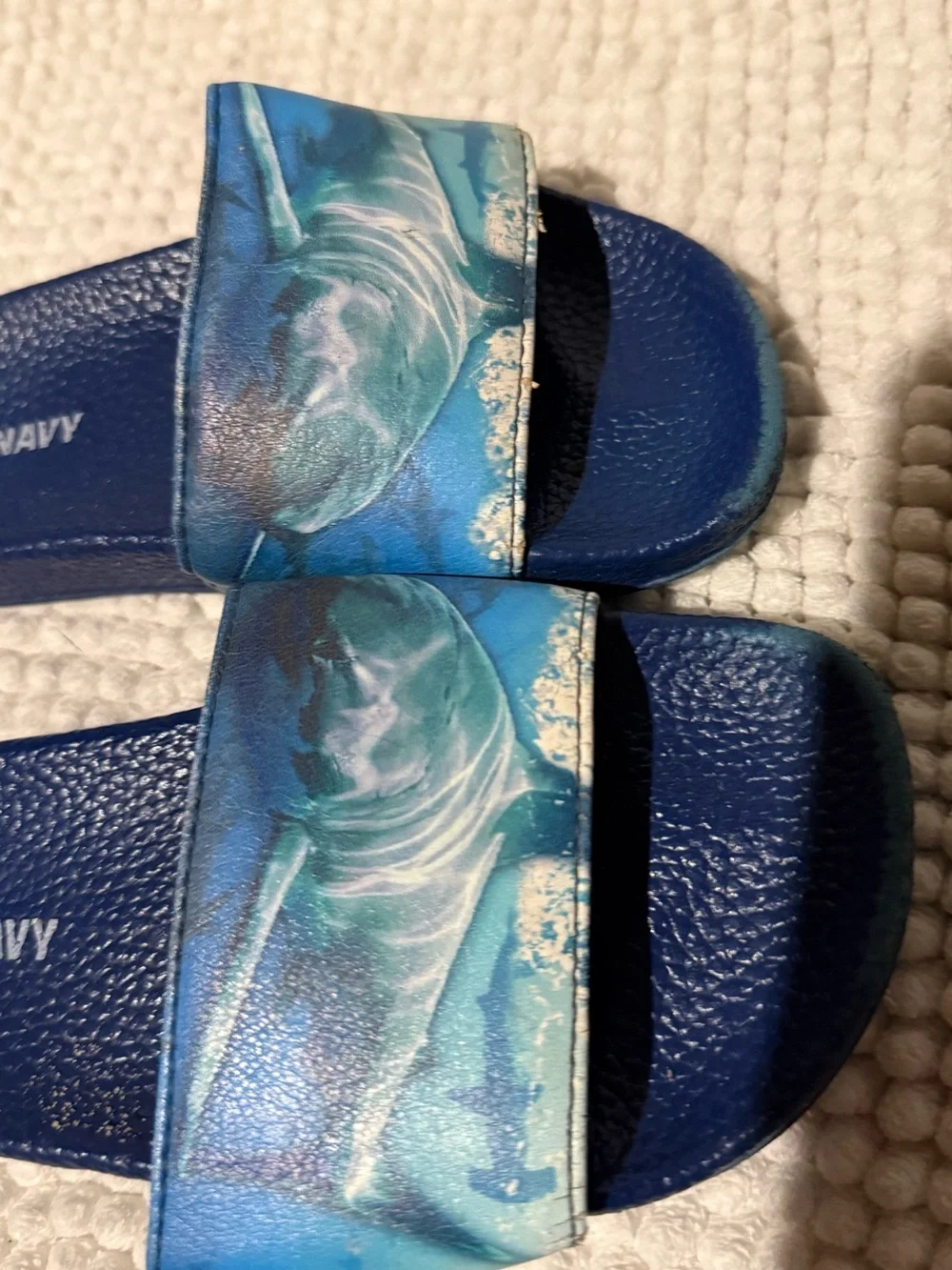 2 Pair Kids Blue Slide Sandals and Mickey Print Blue Flip Flops - 2-Pack